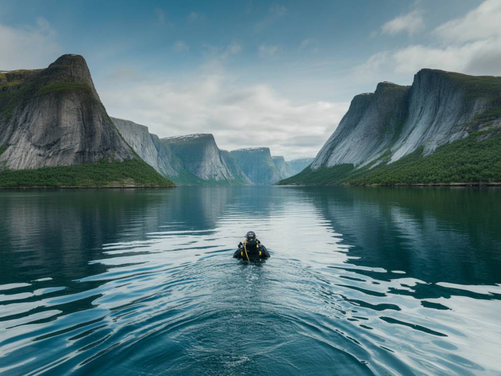 Plonger au cœur des fjords norvégiens : une expérience sous-marine entre falaises et eaux cristallines
